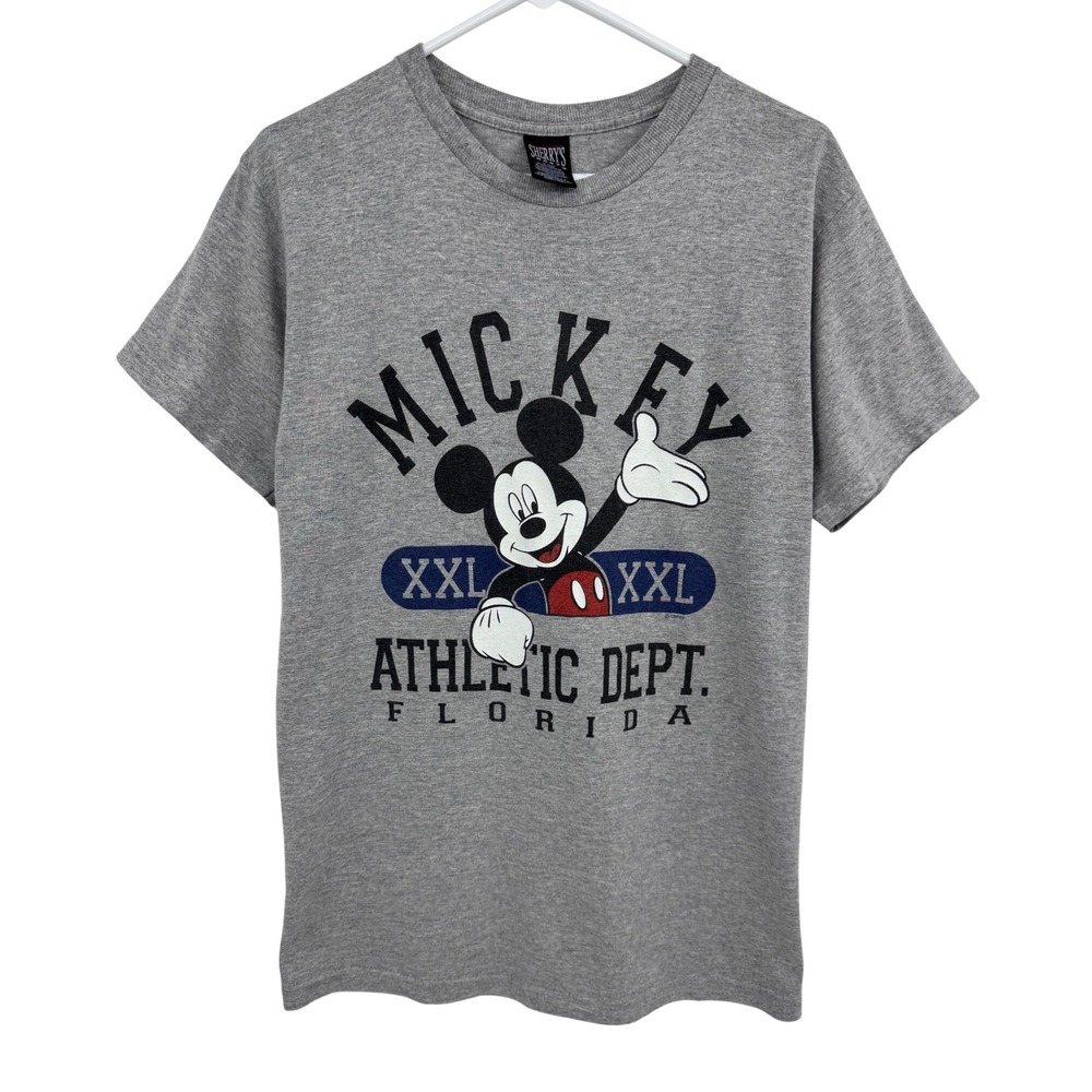 Mickey Mouse Athletic Dept Florida T-Shirt Gray‎ Mens Med Sherry's Best Vintage